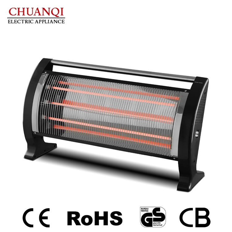 2000W 2 ống lớn và 2400W 3 ống nhỏ Máy sưởi thạch anh Plus có tay cầm